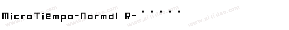 MicroTiempo-Normal R字体转换